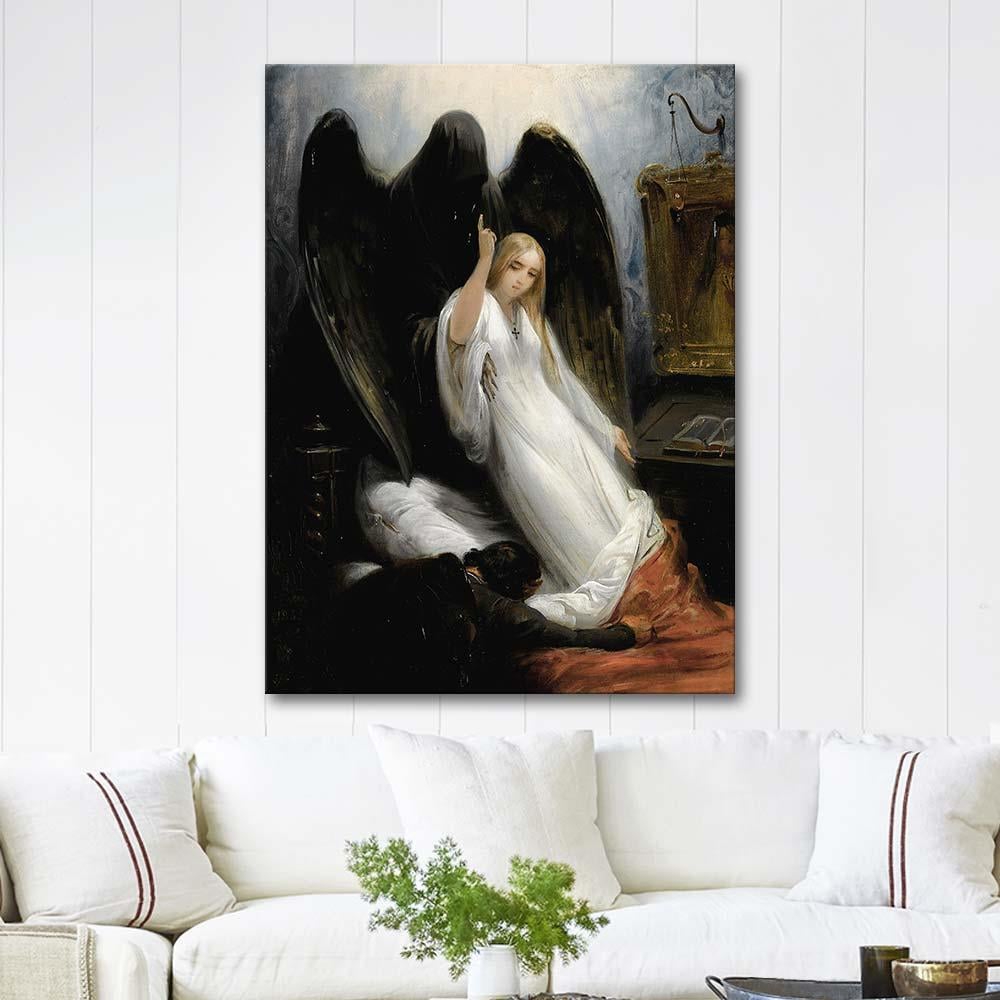 Horace Vernet Death And The Maiden Art Print