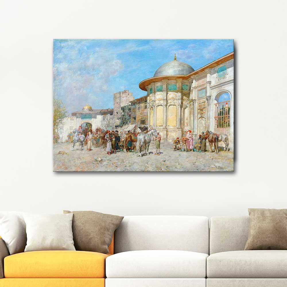 Horse Market Syria by Alberto Pasini as Art Print