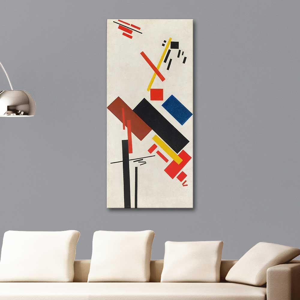 Kazimir Malevich Ev İnşaatı Kanvas Tablo