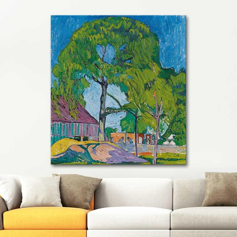 Cuno Amiet Ev İnşaatı Kanvas Tablo