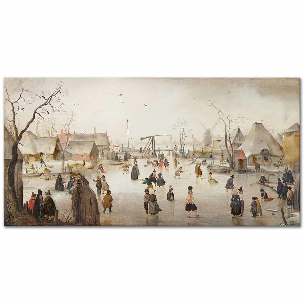 Ice Scene by Hendrick Avercamp as Art Print