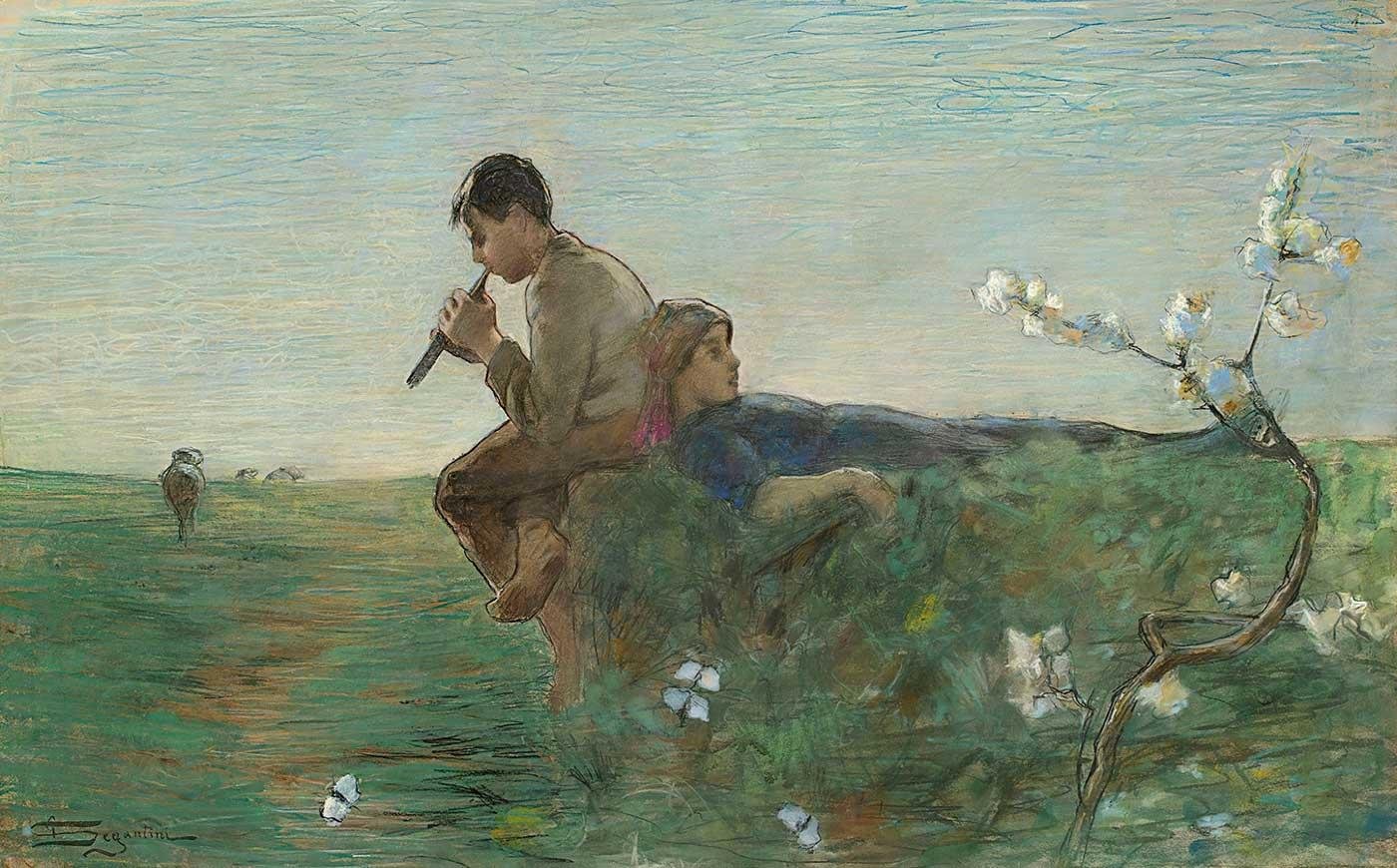 Giovanni Segantini Pastoral Kanvas Tablo