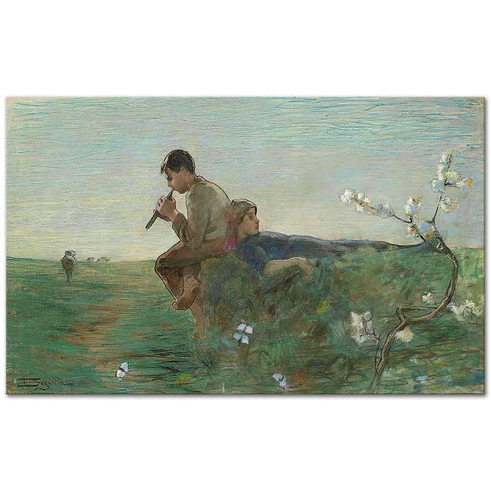 Giovanni Segantini Pastoral Kanvas Tablo