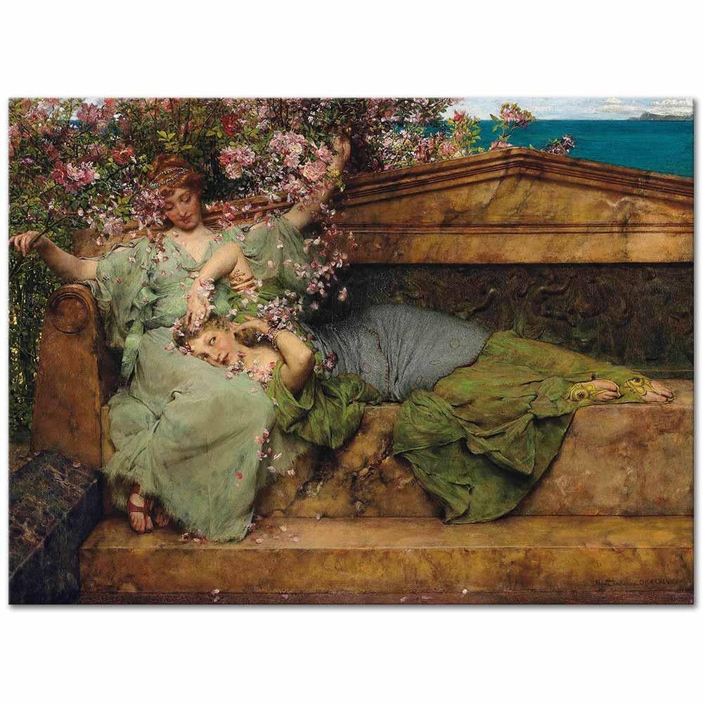 Sir Lawrence Alma-Tadema Bir Gül Bahçesinde Kanvas Tablo