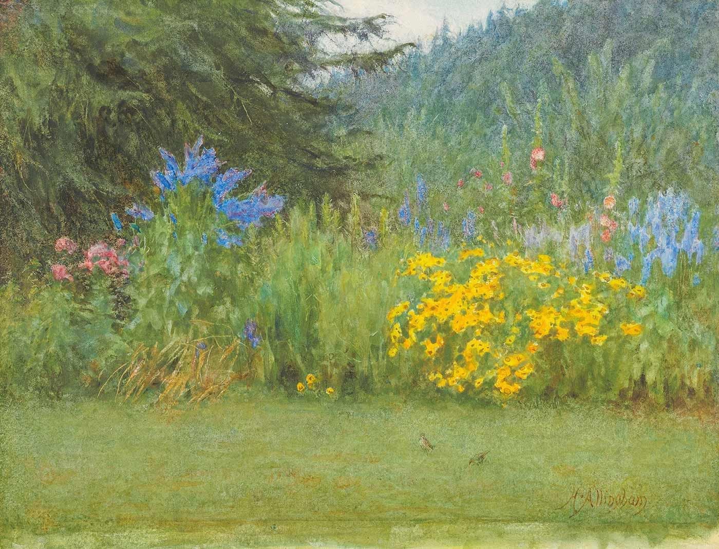 Helen Allingham Surrey Bahçesi, Witle Yakınları, Brook Kanvas Tablo
