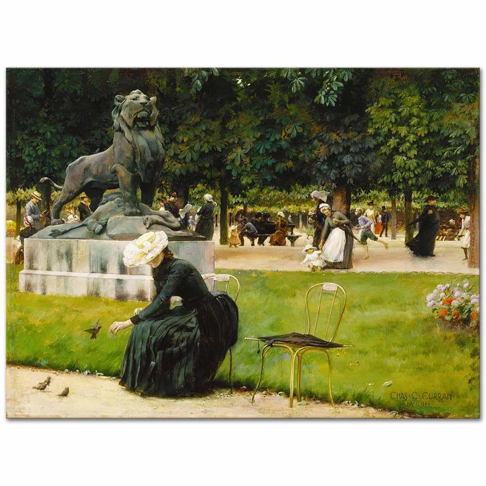 In The Luxembourg Garden by Charles Courtney Curran as Art Print