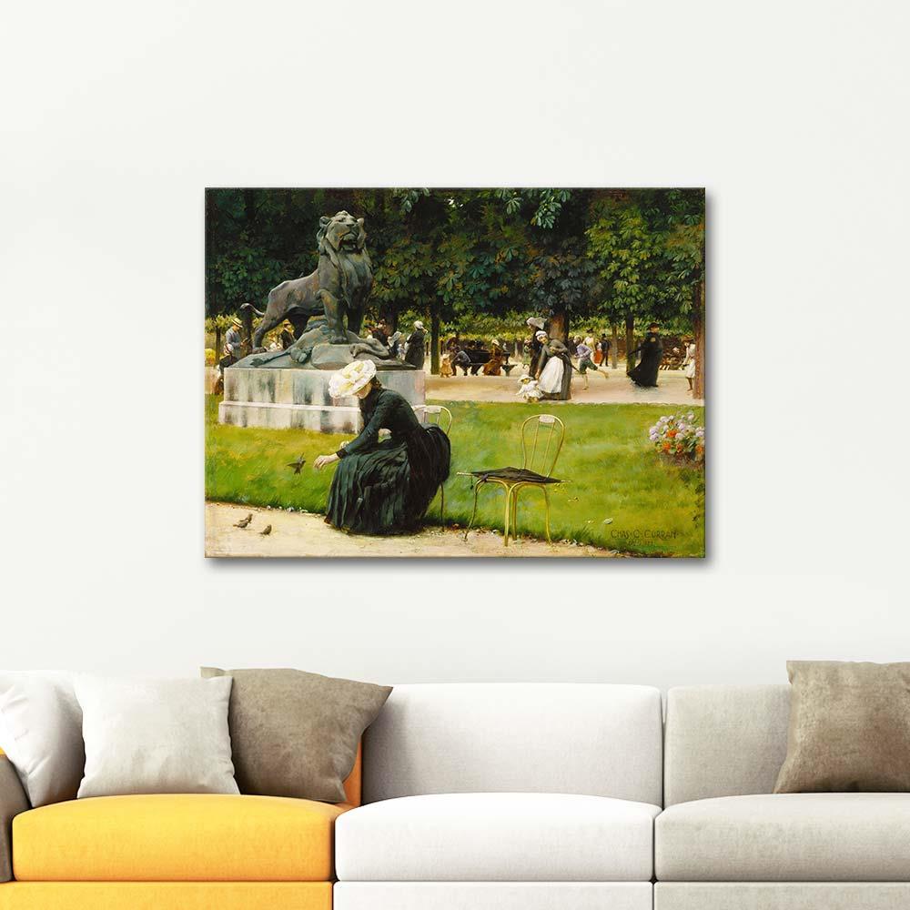 In The Luxembourg Garden by Charles Courtney Curran as Art Print