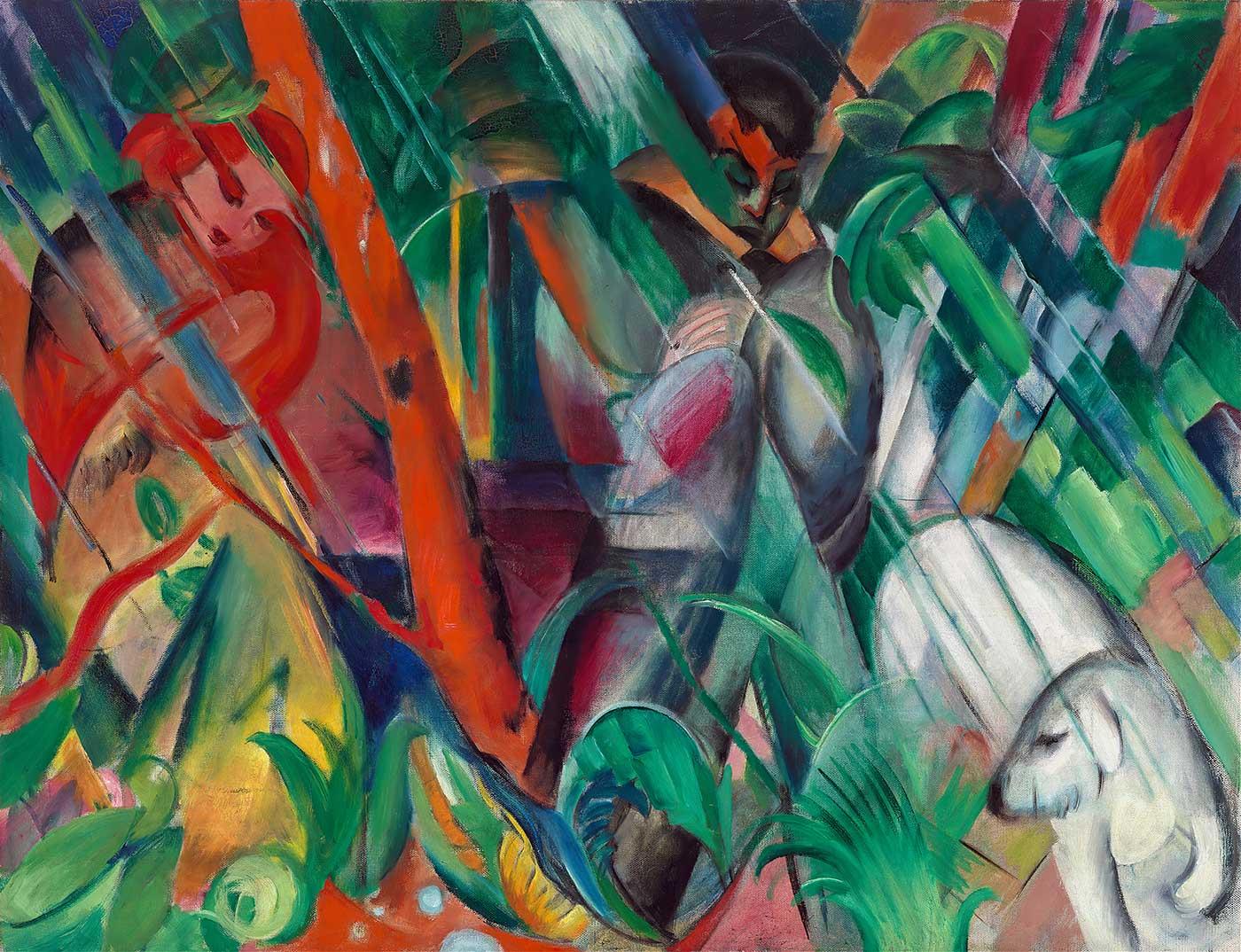In the Rain by Franz Marc as Art Print
