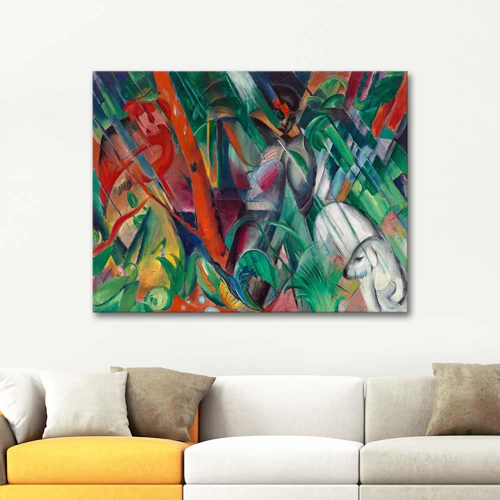 In the Rain by Franz Marc as Art Print
