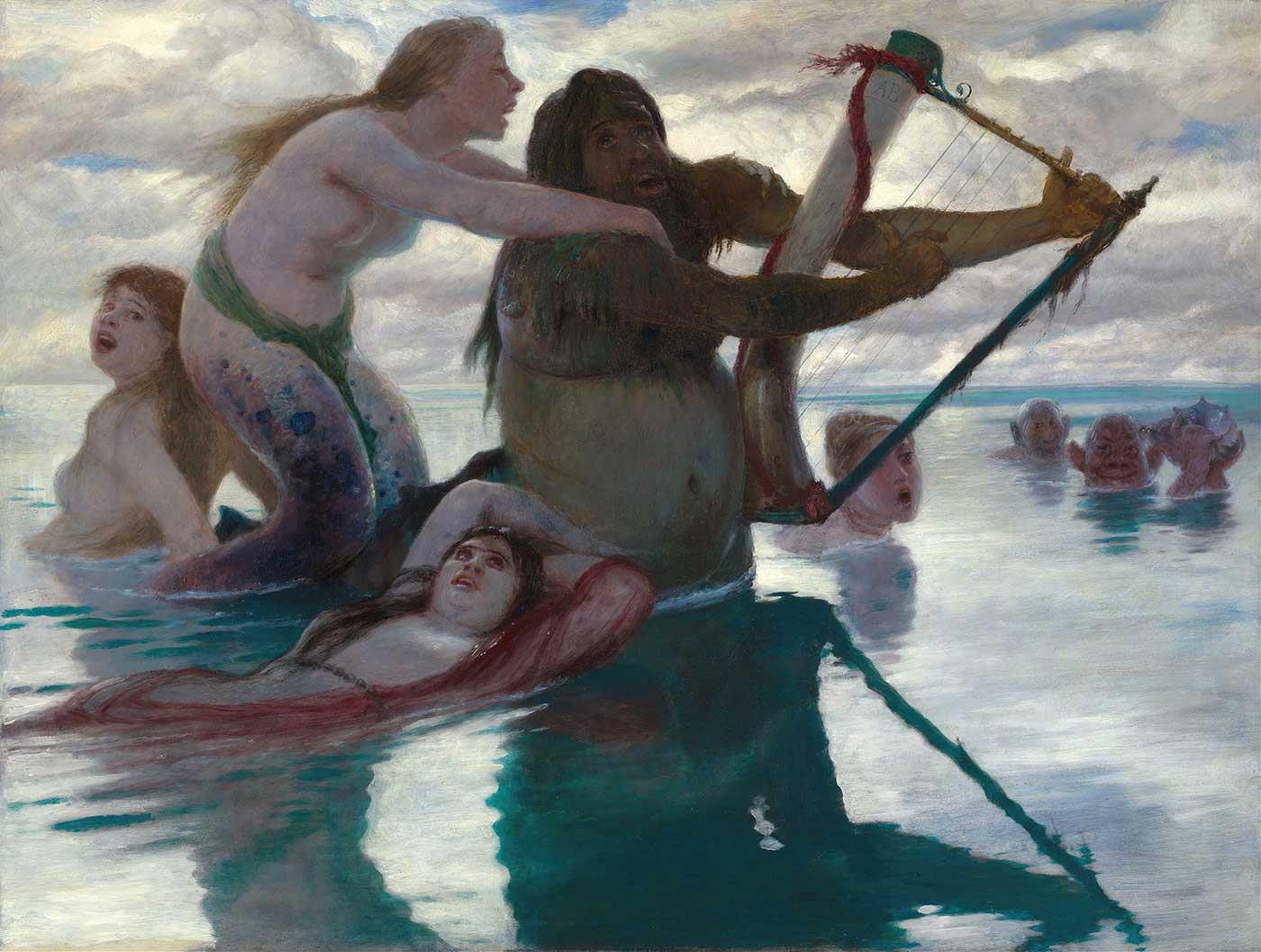 Arnold Böcklin Denizde Kanvas Tablo