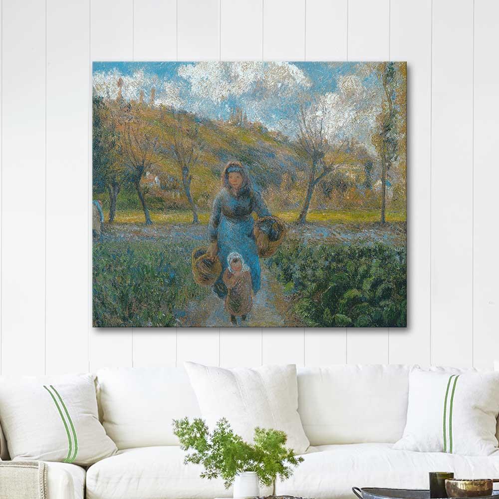 Camille Pissarro Sebze Bahçesinde Kanvas Tablo