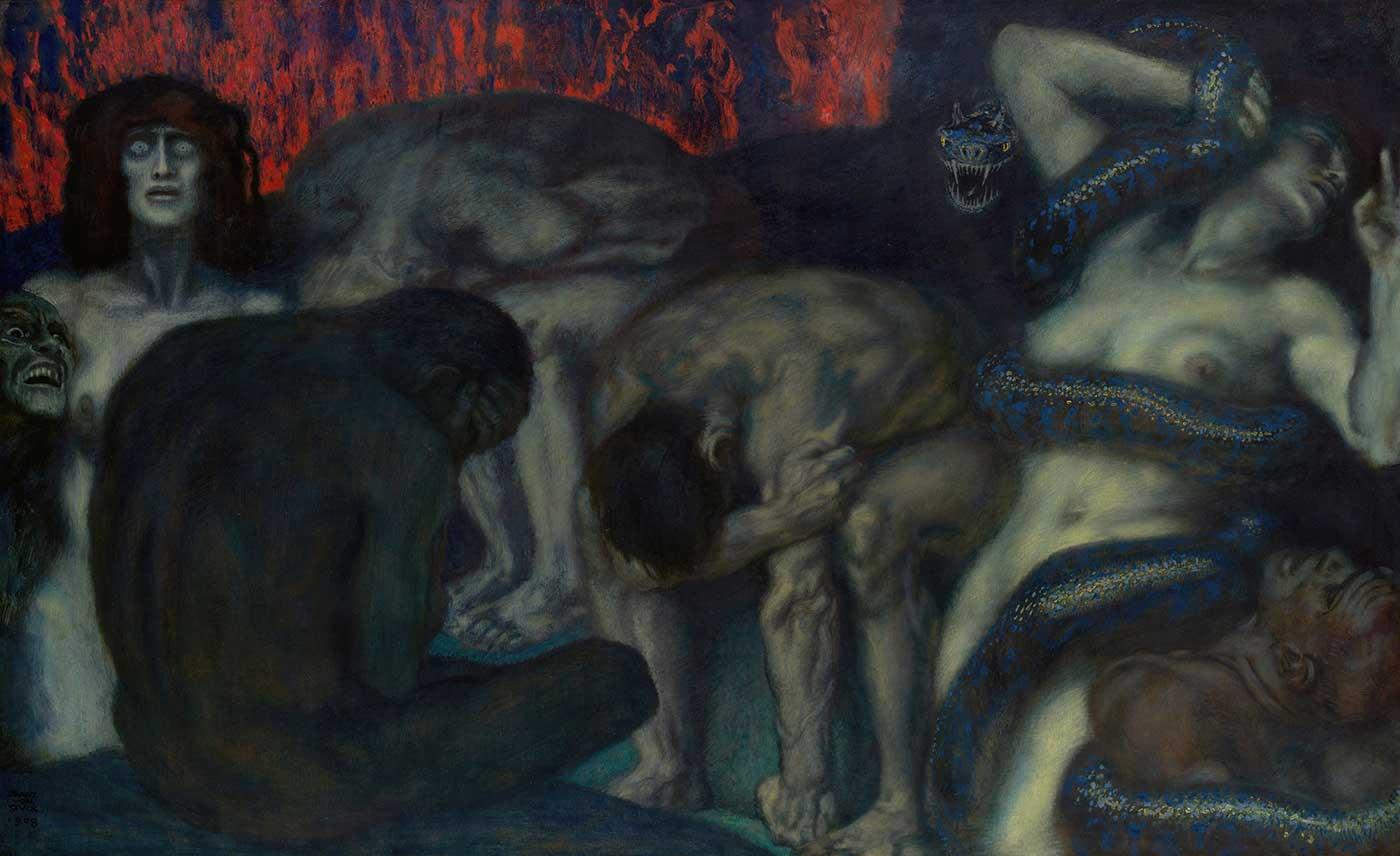 Franz von Stuck Cehennem Kanvas Tablo