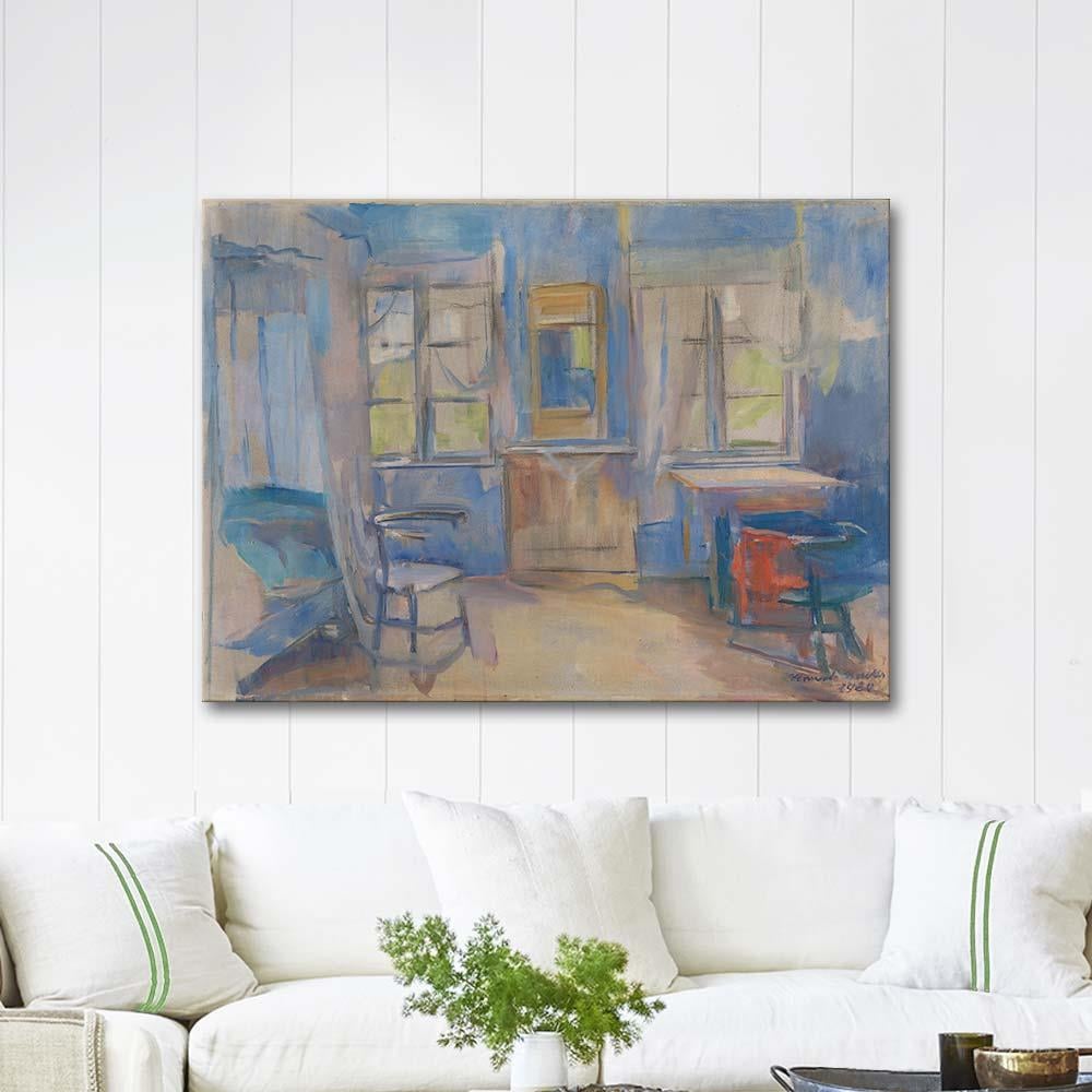 Interior from Einabu in Foldal by Harriet Backer as Art Print