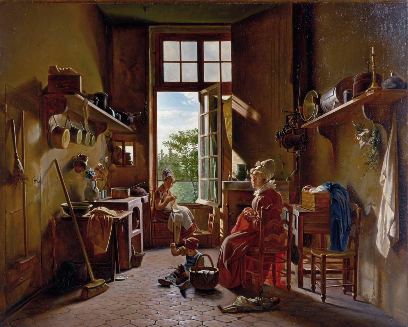 Martin Drölling Mutfağın İçinden Görünüm Kanvas Tablo