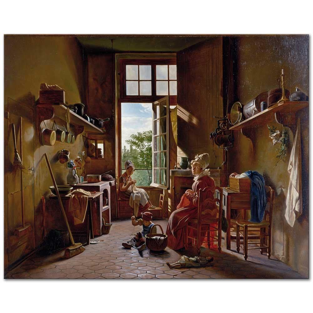 Martin Drölling Mutfağın İçinden Görünüm Kanvas Tablo
