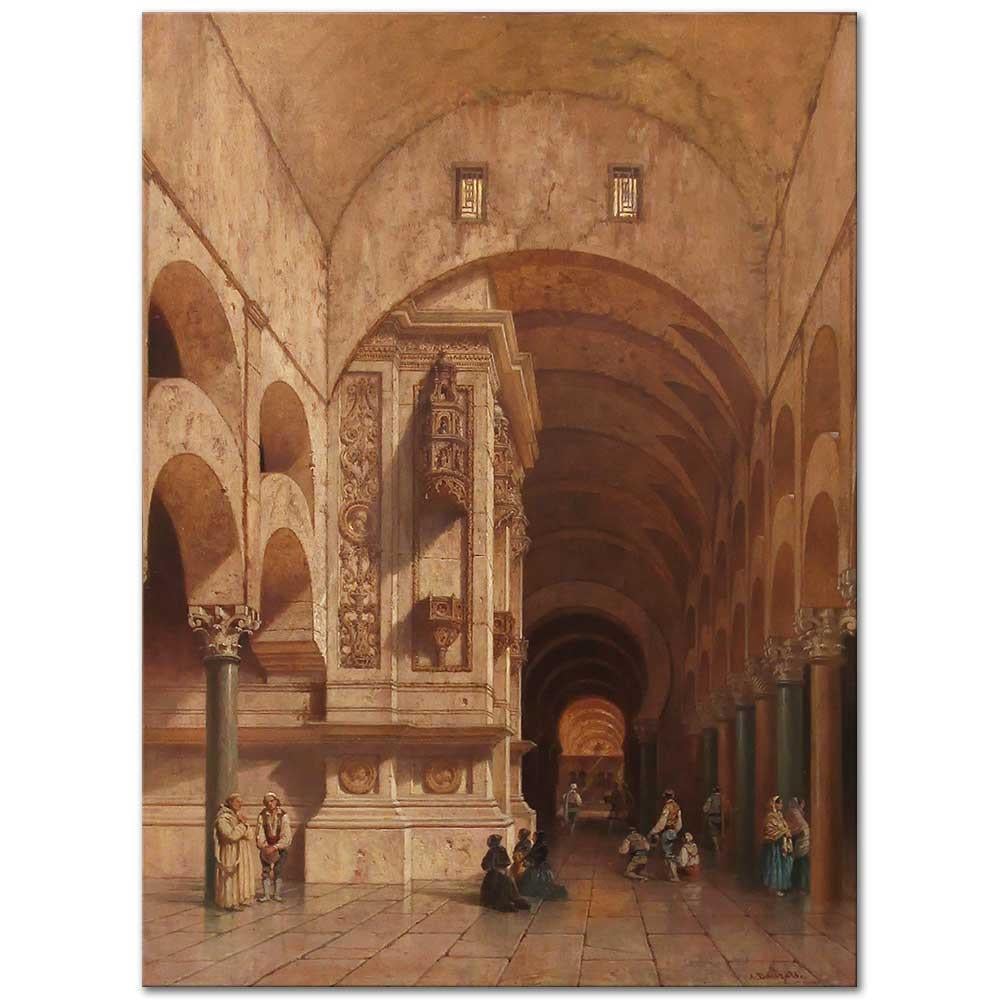 Interior of the Mosque of Cordoba by Adrien Dauzats