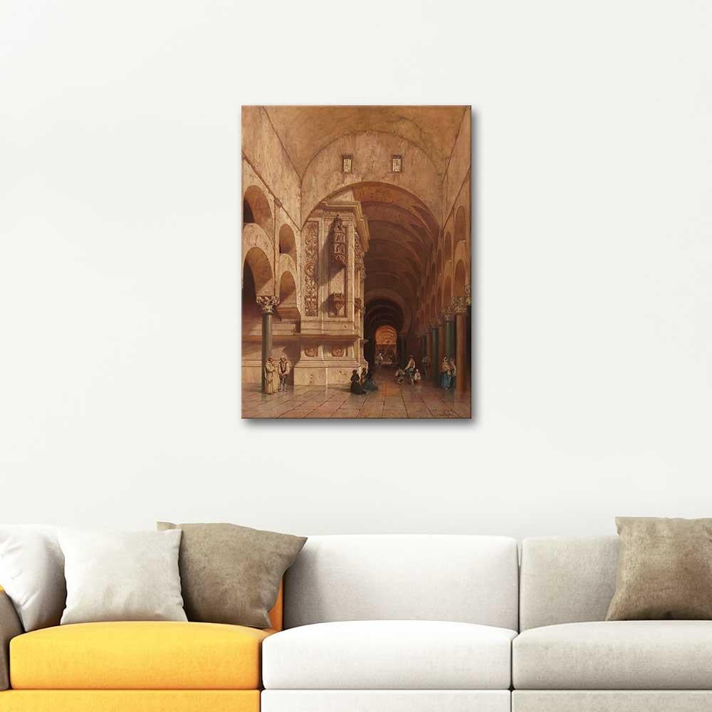 Interior of the Mosque of Cordoba by Adrien Dauzats as Art Print