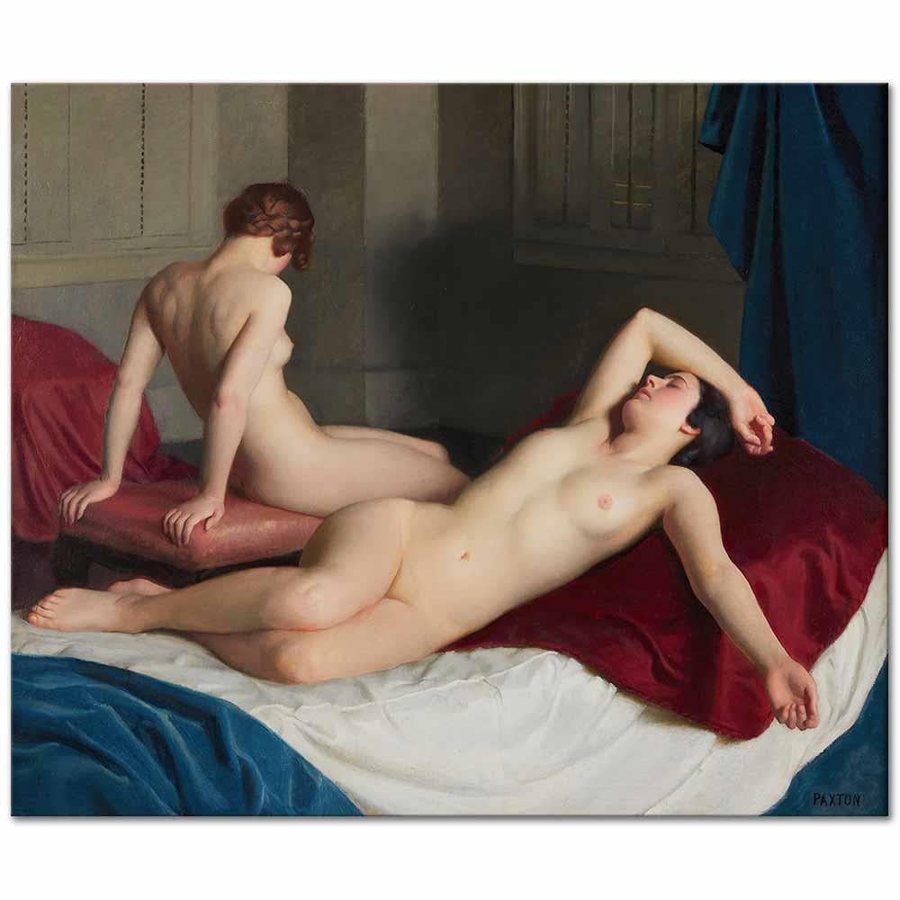 Interior with Two Nudes by William McGregor Paxton as Art Print