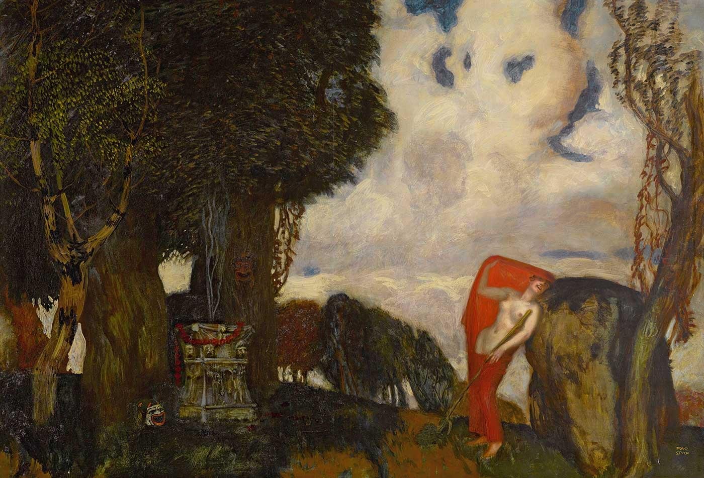 Franz von Stuck Iphigenia Aulis'te Kanvas Tablo