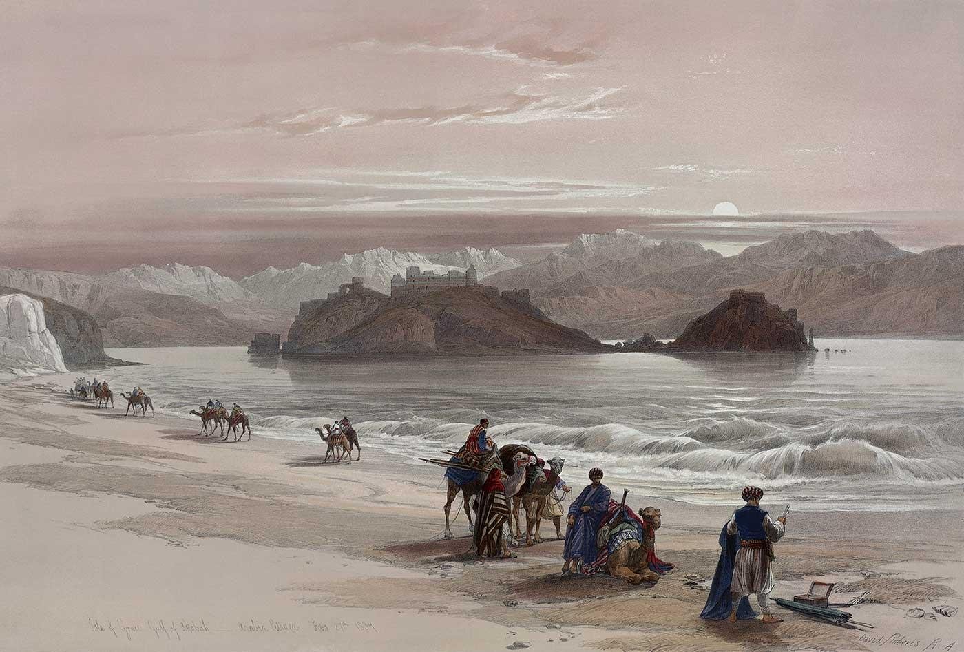 Isle of Graia Gulf of Akabah by David Roberts