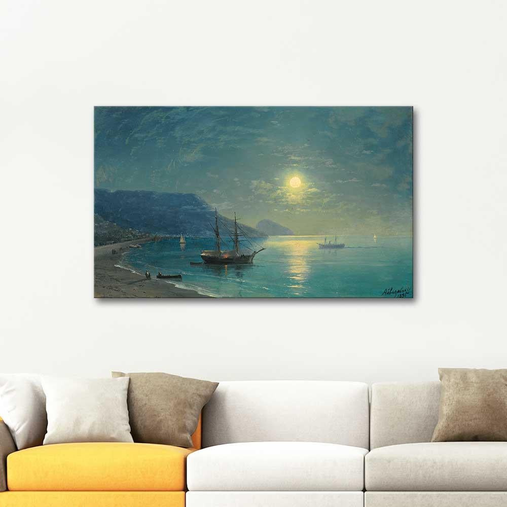 Ayvazovsky Mehtapta Yelkenliler Kanvas Tablo