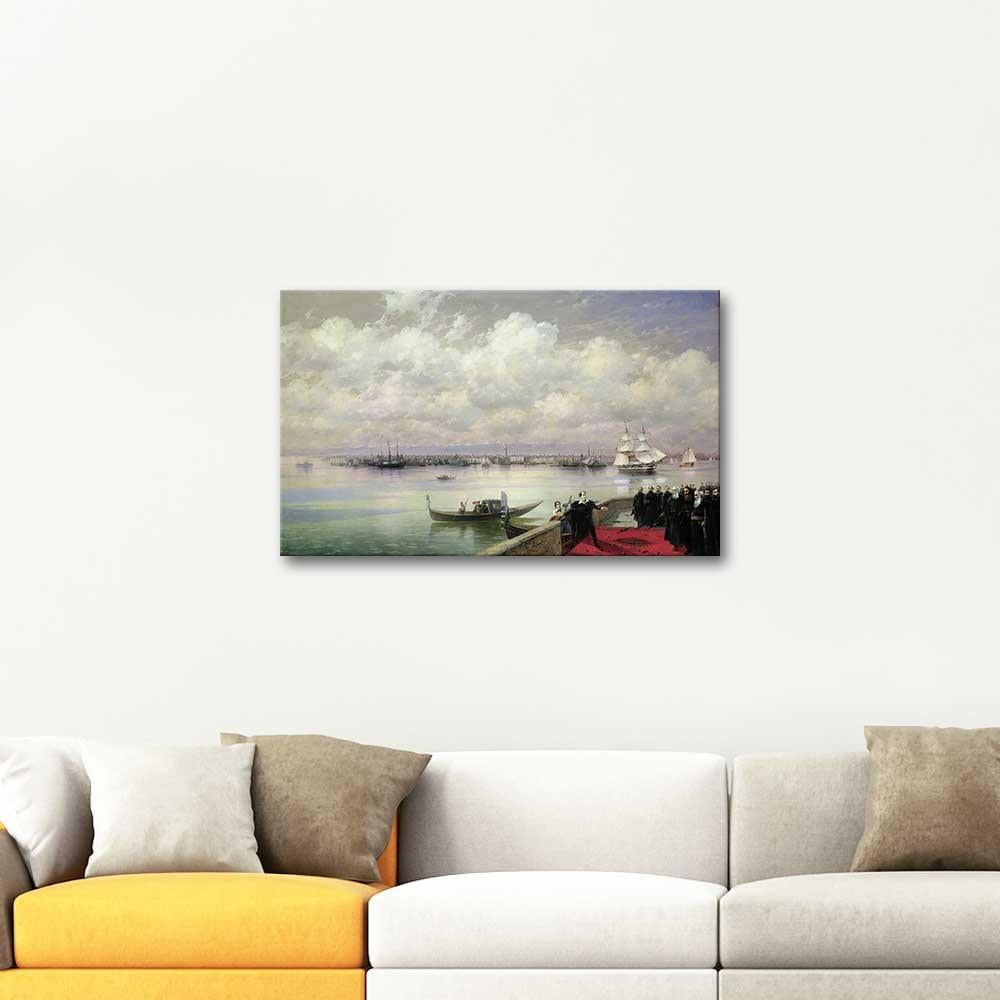 Ivan Aivazovsky Bayron visit to San Lazarro Art Print