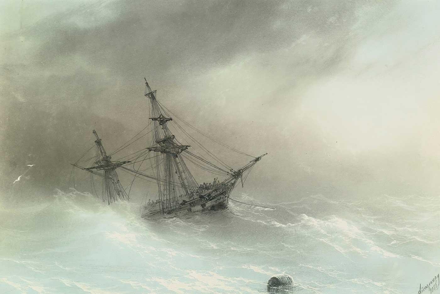 Ivan Aivazovsky Dalgaların Kuvveti Kanvas Tablo
