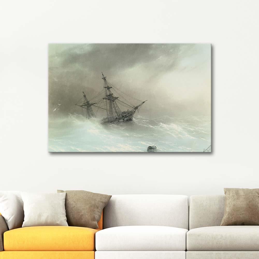 Ivan Aivazovsky Dalgaların Kuvveti Kanvas Tablo