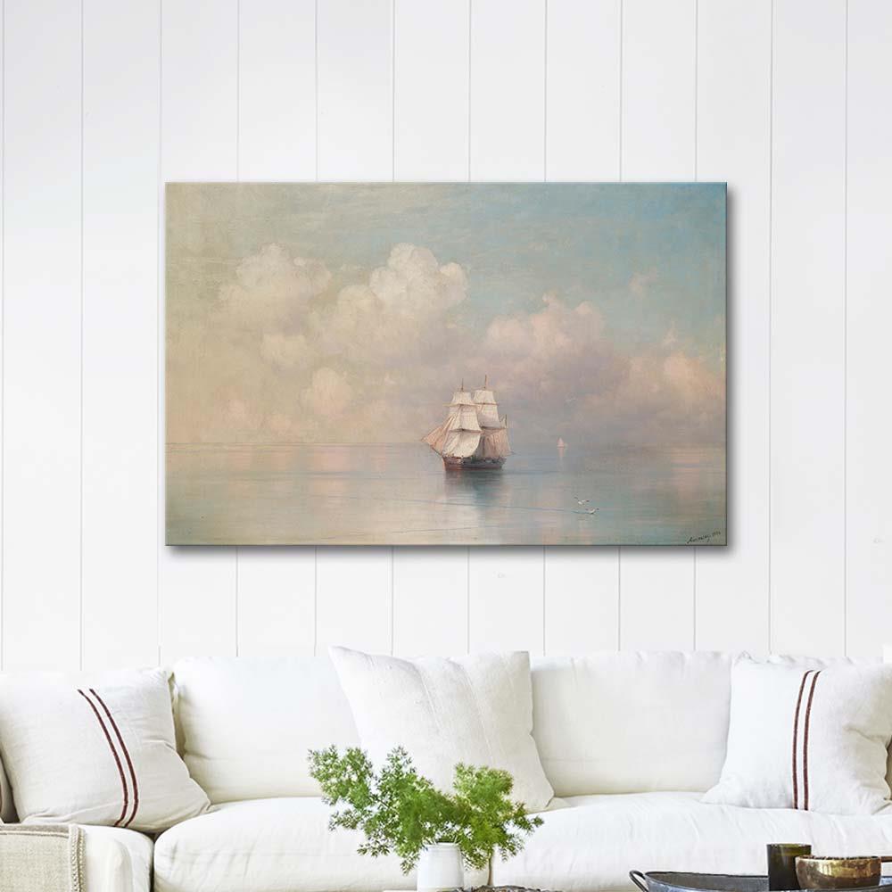 Ivan Aivazovsky Durgun Denizlerde Kanvas Tablo