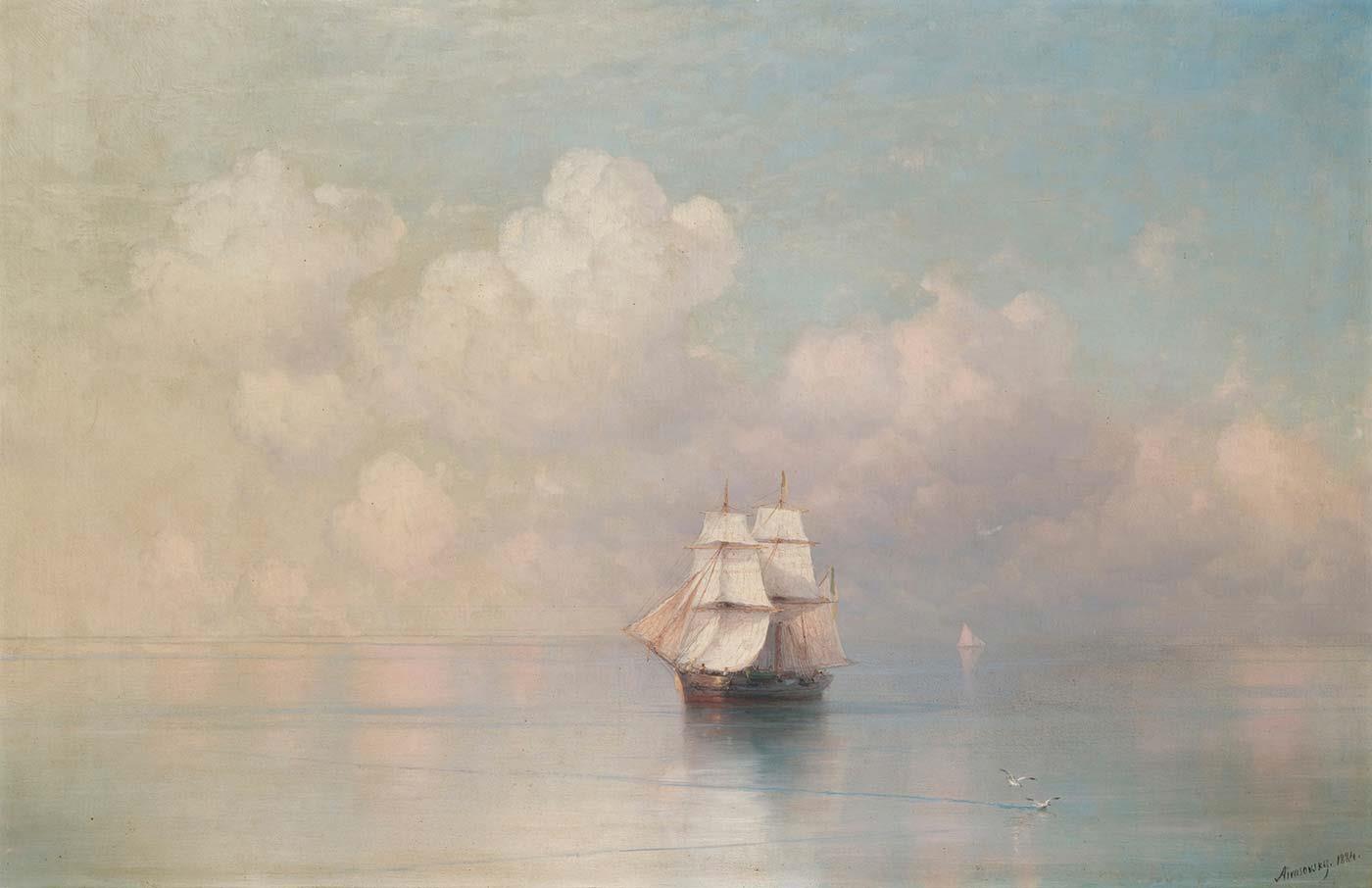 Ivan Aivazovsky Durgun Denizlerde Kanvas Tablo
