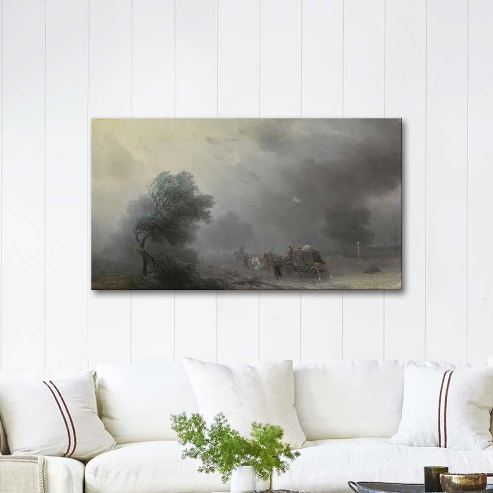 Ivan Aivazovsky Carriage in a Storm Art Print