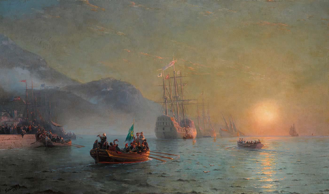 Ivan Aivazovsky Kolomb Yolculuğuna Başlarken Kanvas Tablo