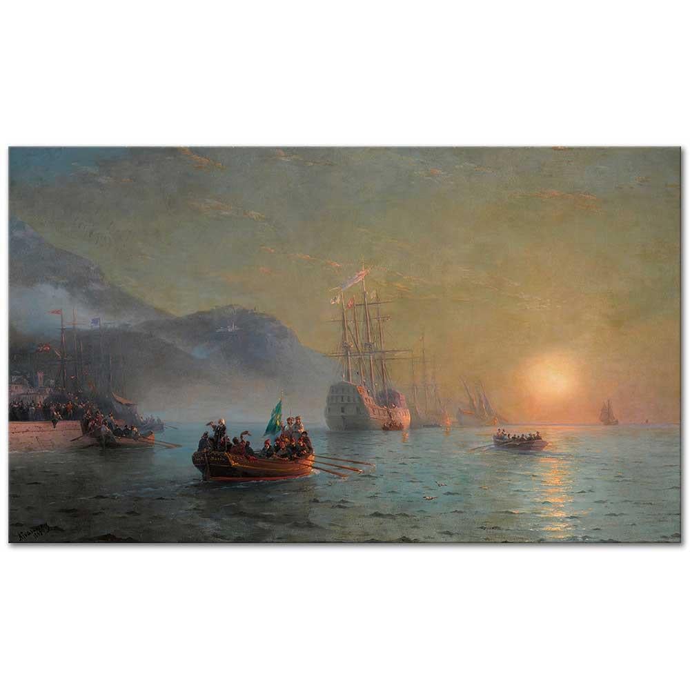 Ivan Aivazovsky Kolomb Yolculuğuna Başlarken Kanvas Tablo