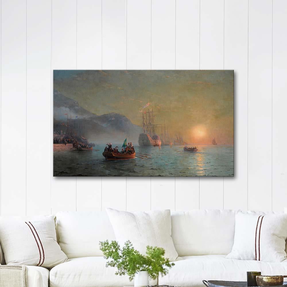 Ivan Aivazovsky Kolomb Yolculuğuna Başlarken Kanvas Tablo