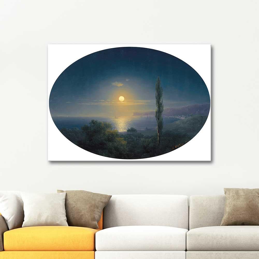 Ivan Aivazovsky Crimean Coast by Moonlight Art Print