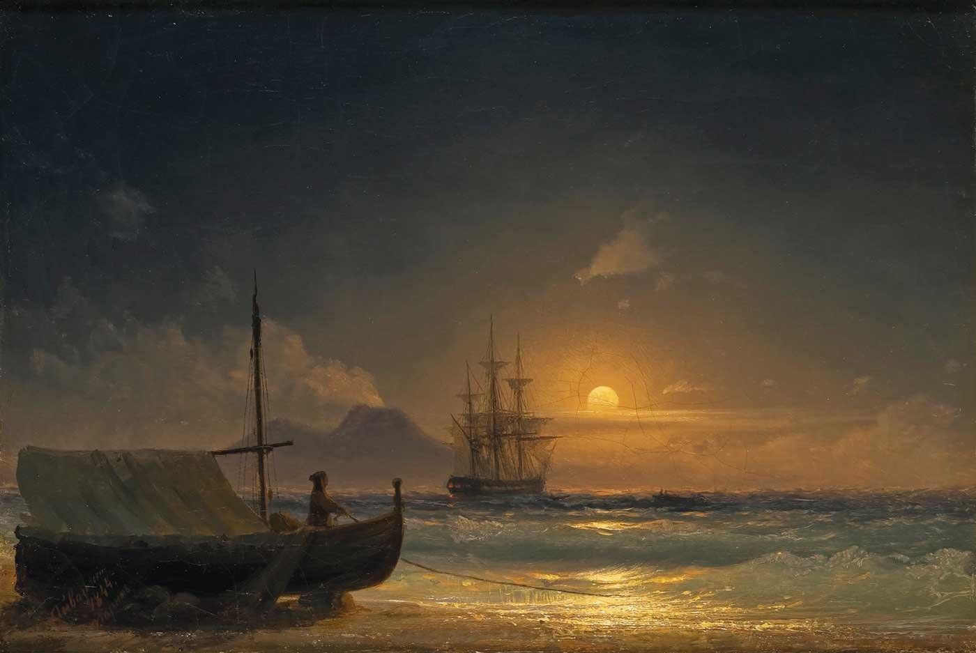 Ivan Aivazovsky Deniz Kıyısında Balıkçılar Kanvas Tablo