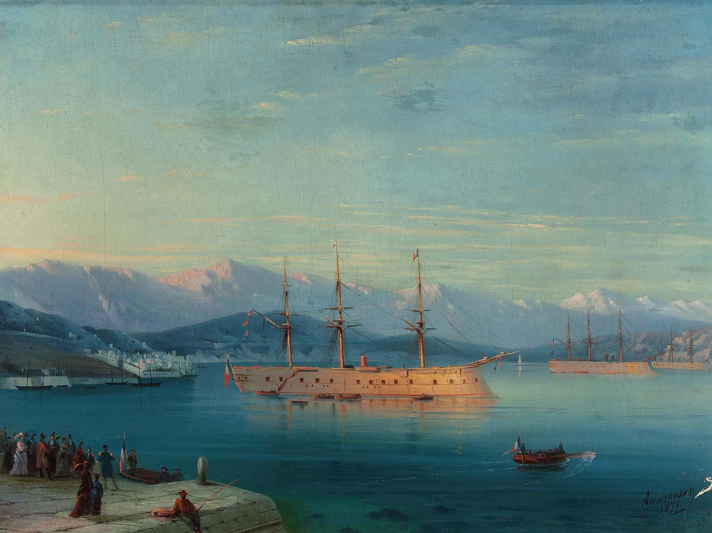 French Ships Departing the Black Sea by Ivan Aivazovsky