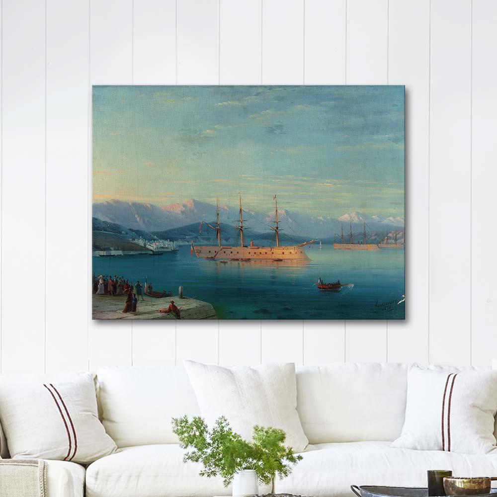 Ivan Aivazovsky French Ships Departing the Black Sea Art Print