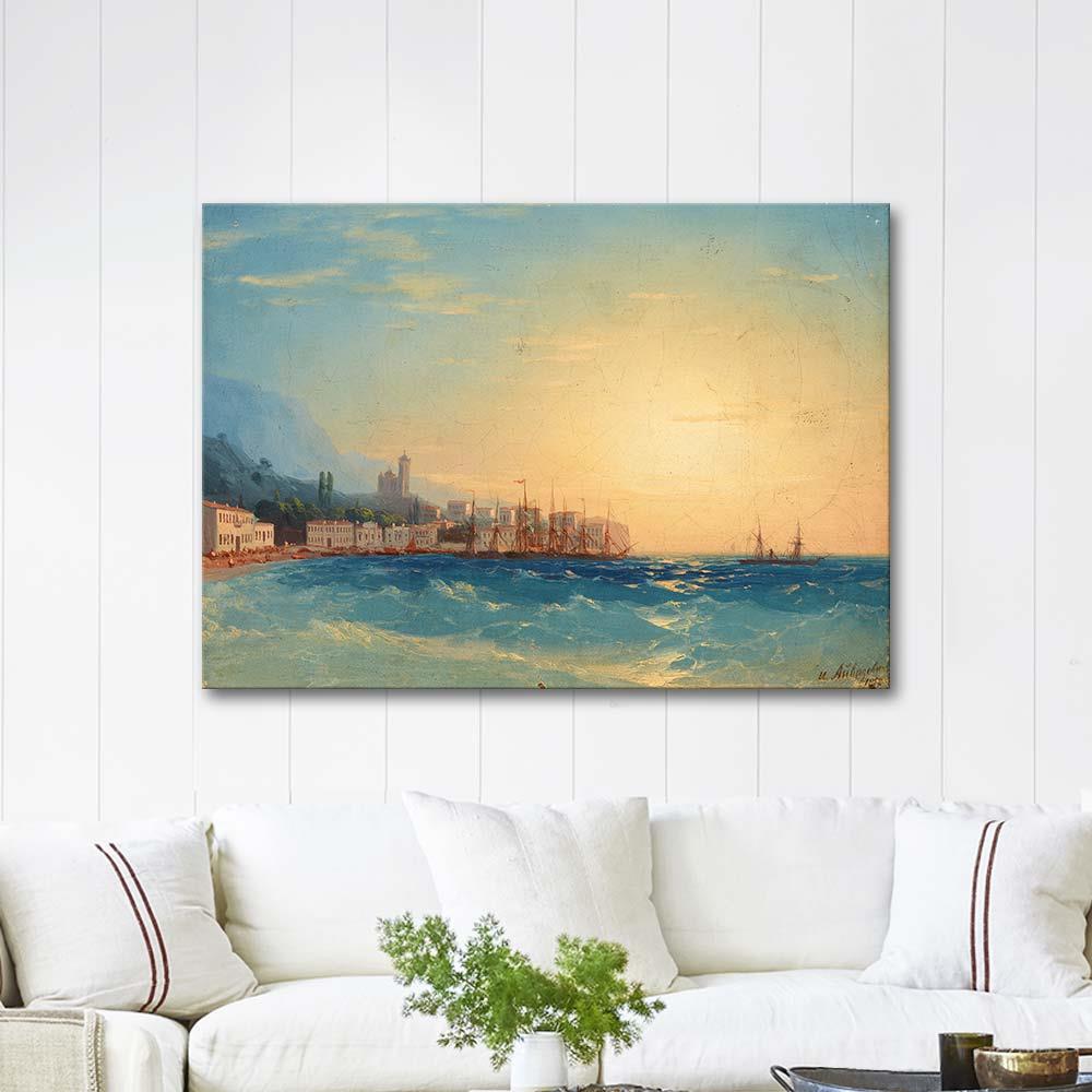 Ivan Aivazovsky Harbor with Ships Art Print