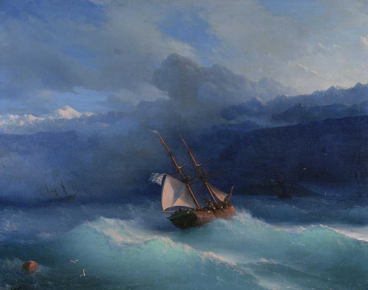 Ivan Ayvazovski Açık Denizde Kanvas Tablo