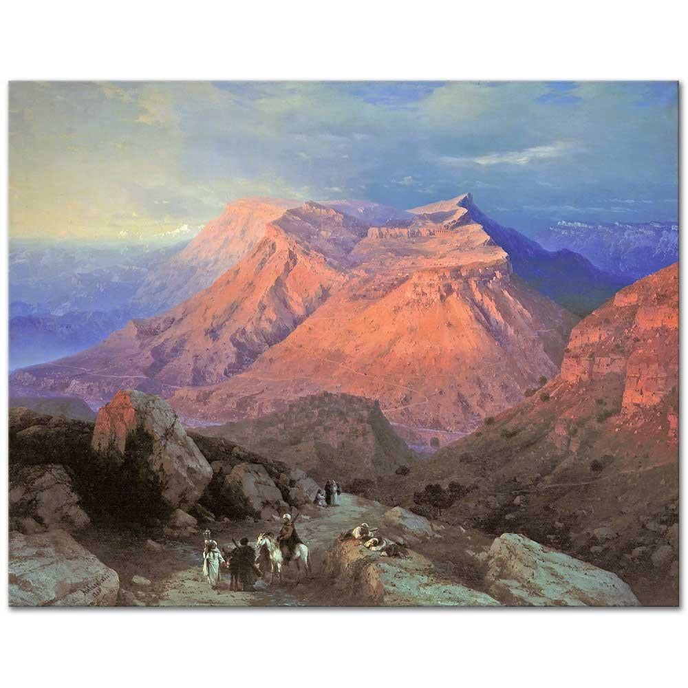 Ivan Ayvazovski Dağıstan Dağları Kanvas Tablo