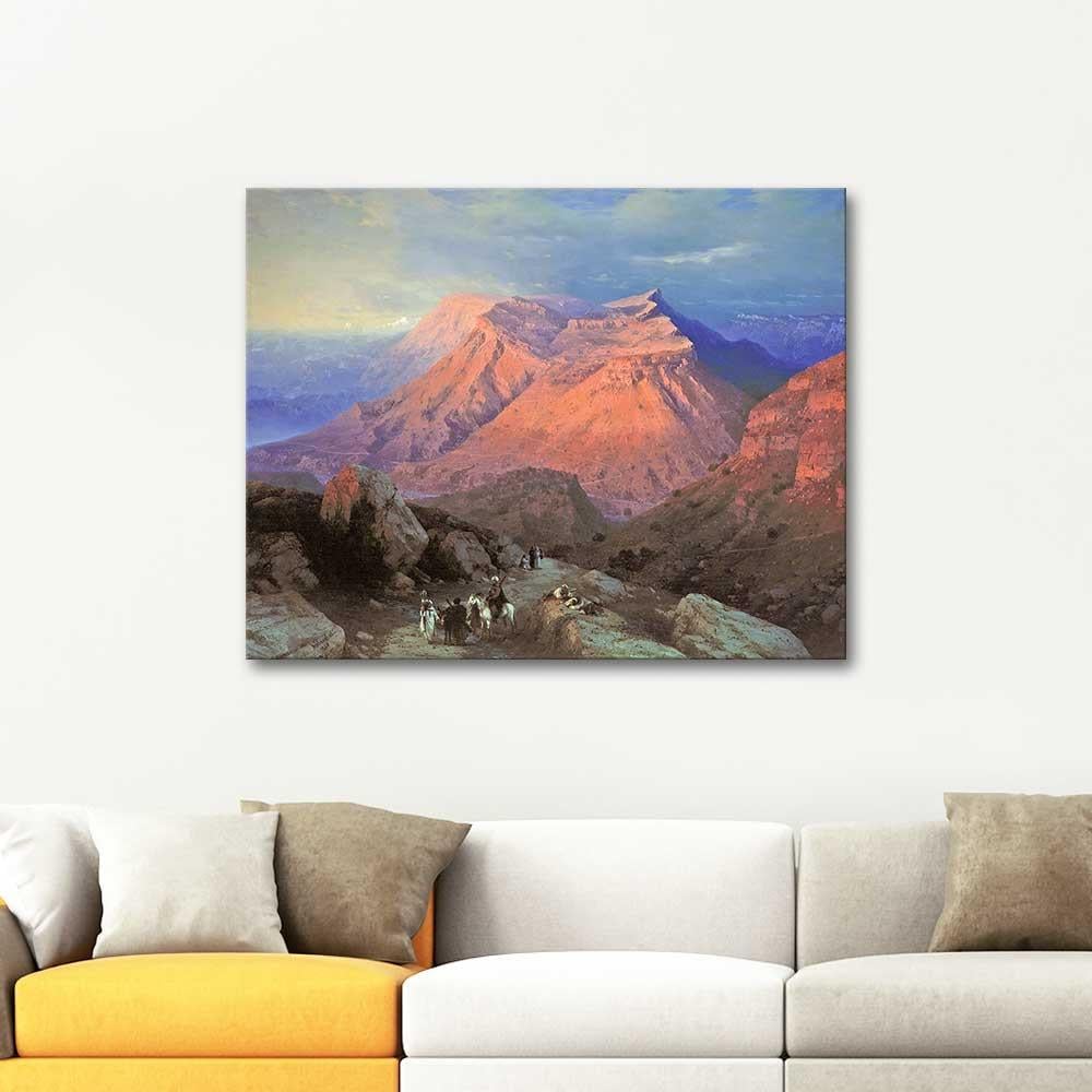 Ivan Ayvazovski Dağıstan Dağları Kanvas Tablo