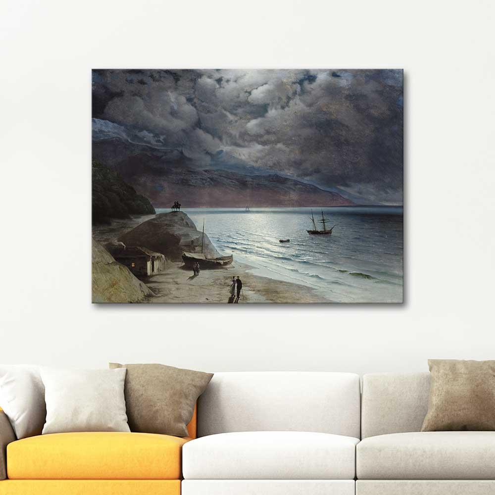 Ivan Aivazovsky Gurzof'da Gece Kanvas Tablo