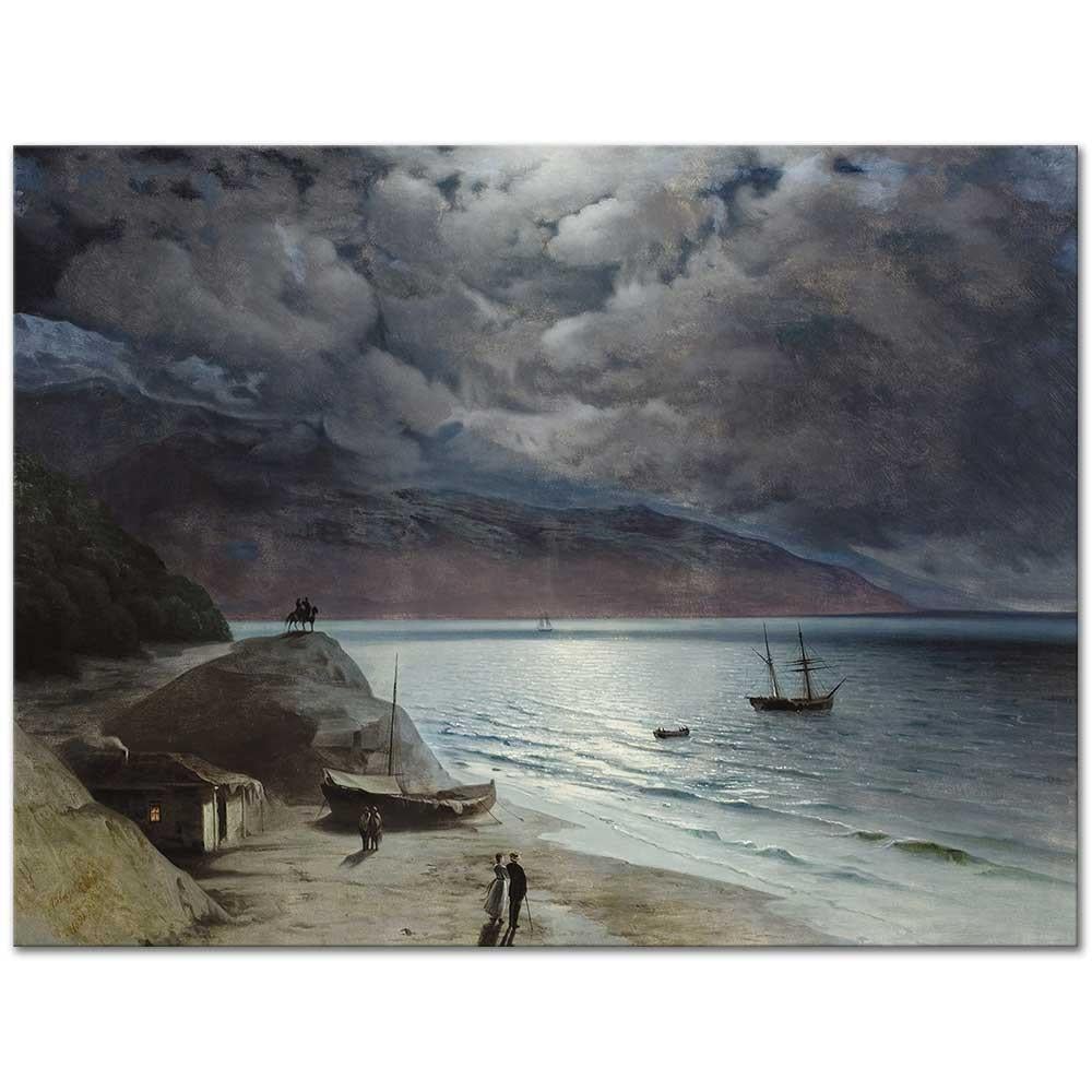 Ivan Aivazovsky Gurzof'da Gece Kanvas Tablo