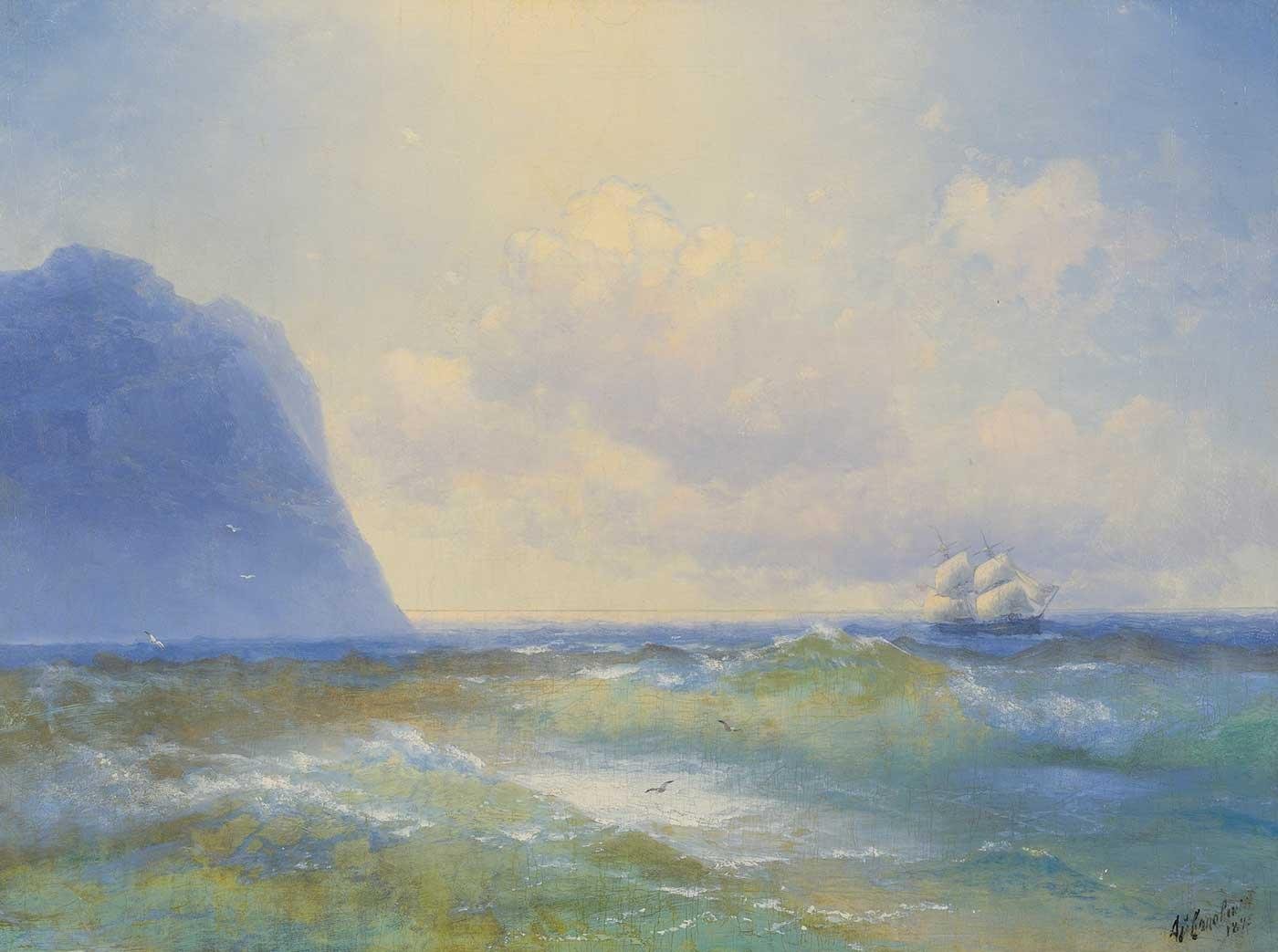 Sailing along the Shore by Ivan Aivazovsky