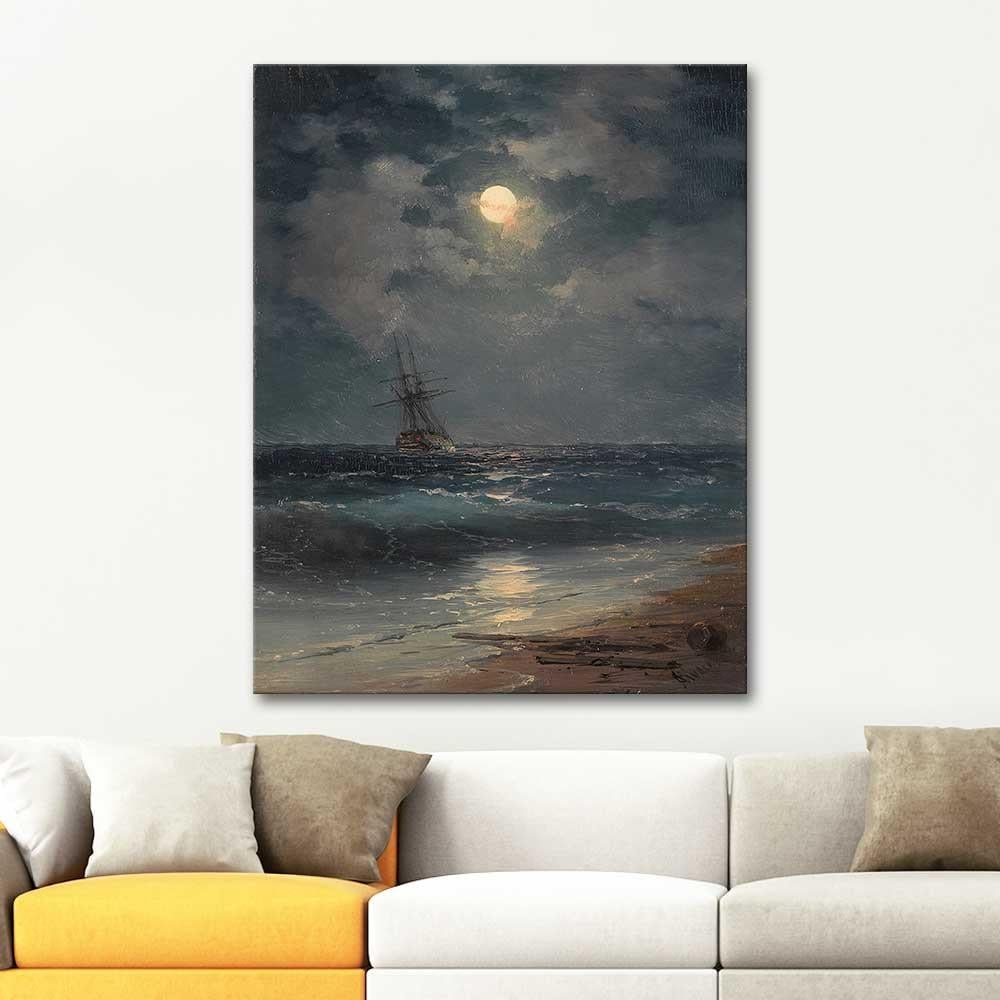 Ivan Aivazovsky Ship by Moonlight Art Print