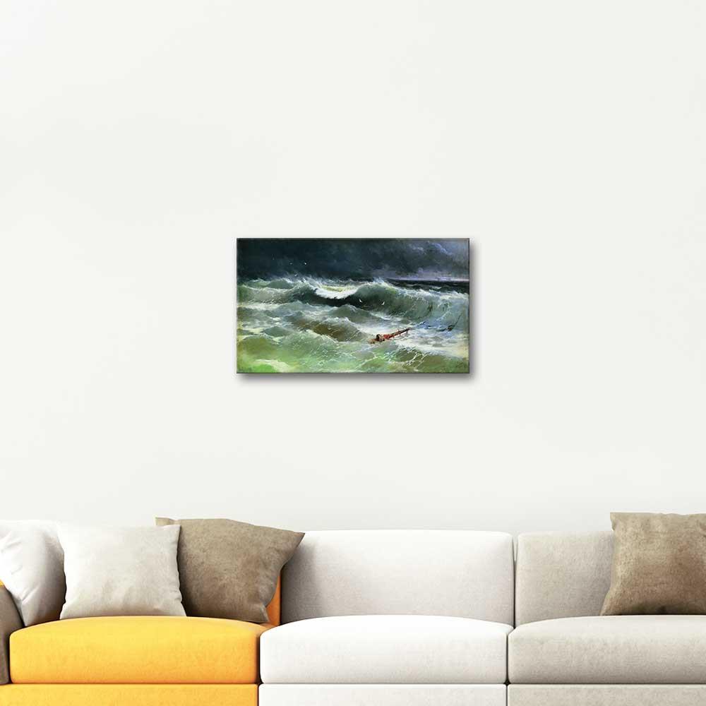 Ivan Aivazovsky Ship Pole in Storm Art Print