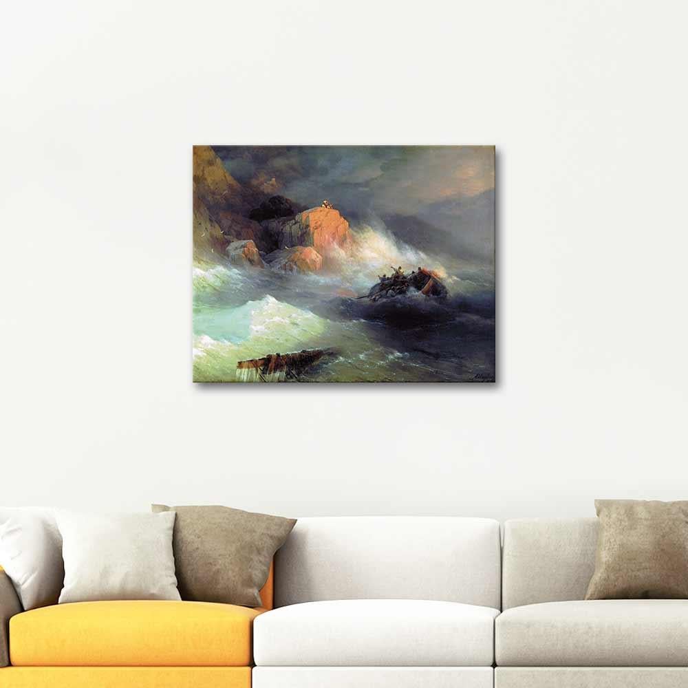 Ivan Aivazovsky Gemi Kazası Kanvas Tablo