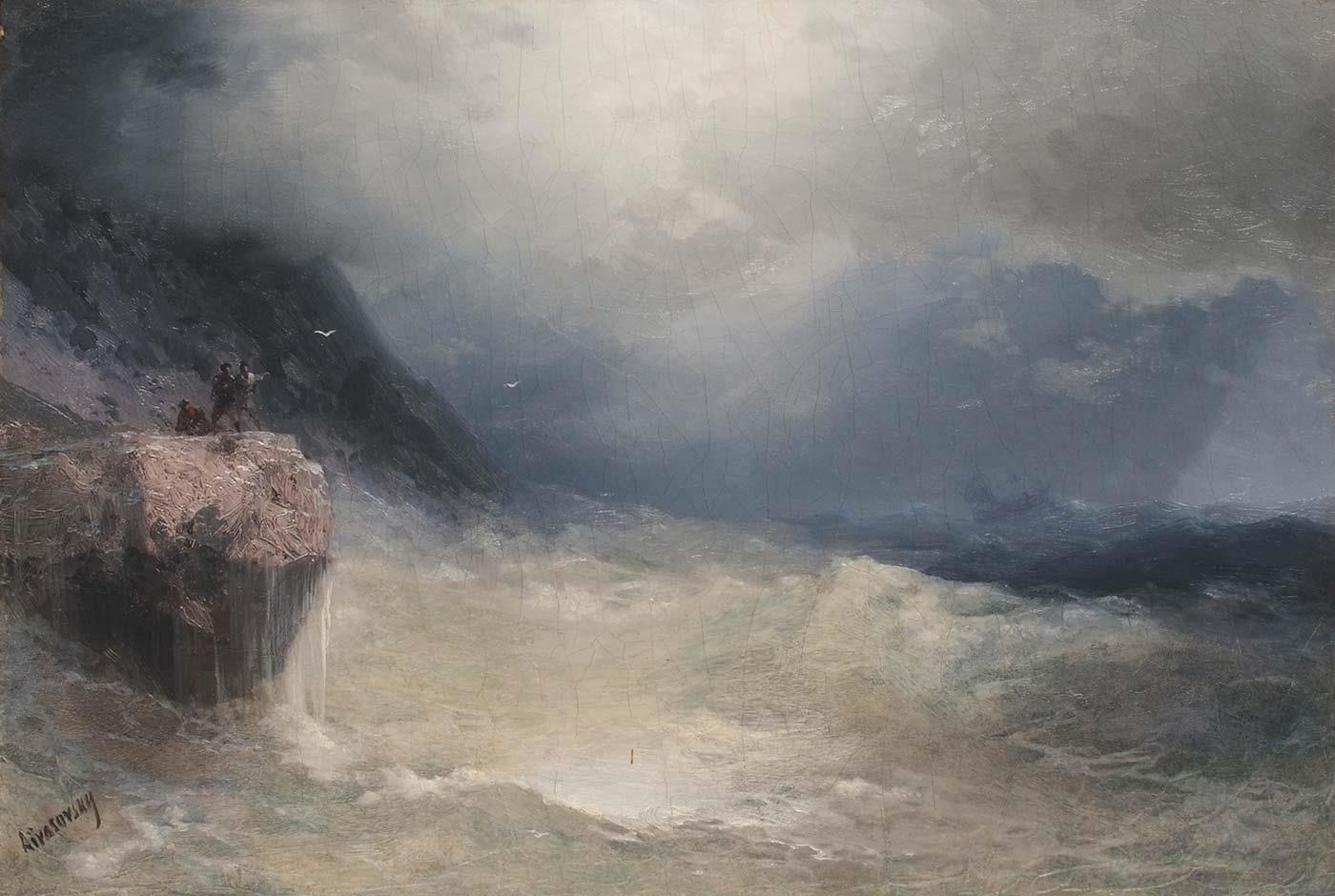 Storm at Black Sea (The Survivor) by Ivan Aivazovsky