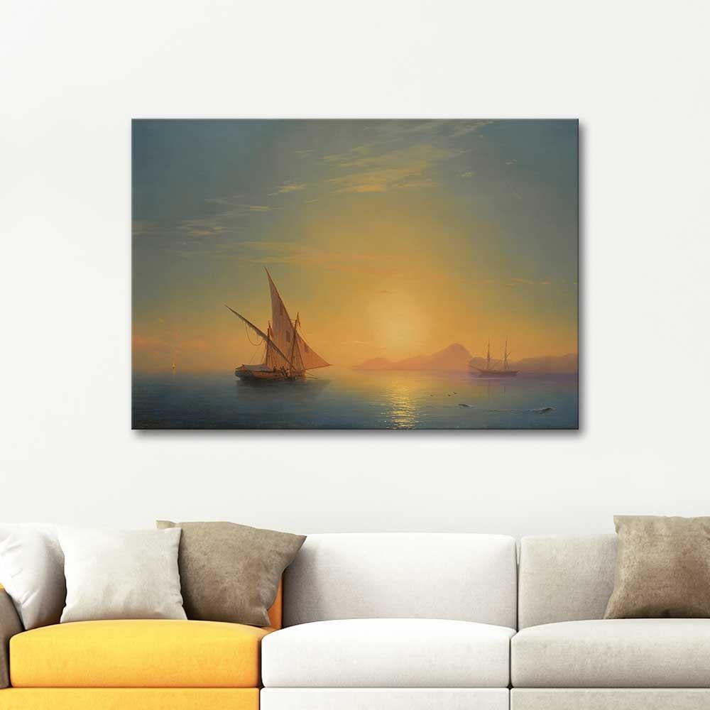 Ivan Aivazovsky Sunset over the Island of Ischia Art Print